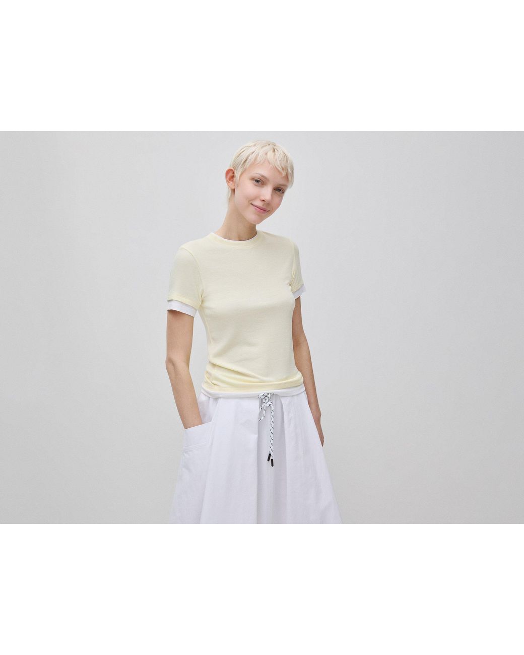 Benetton Black Benetton, Slim Fit Ribbed T-Shirt