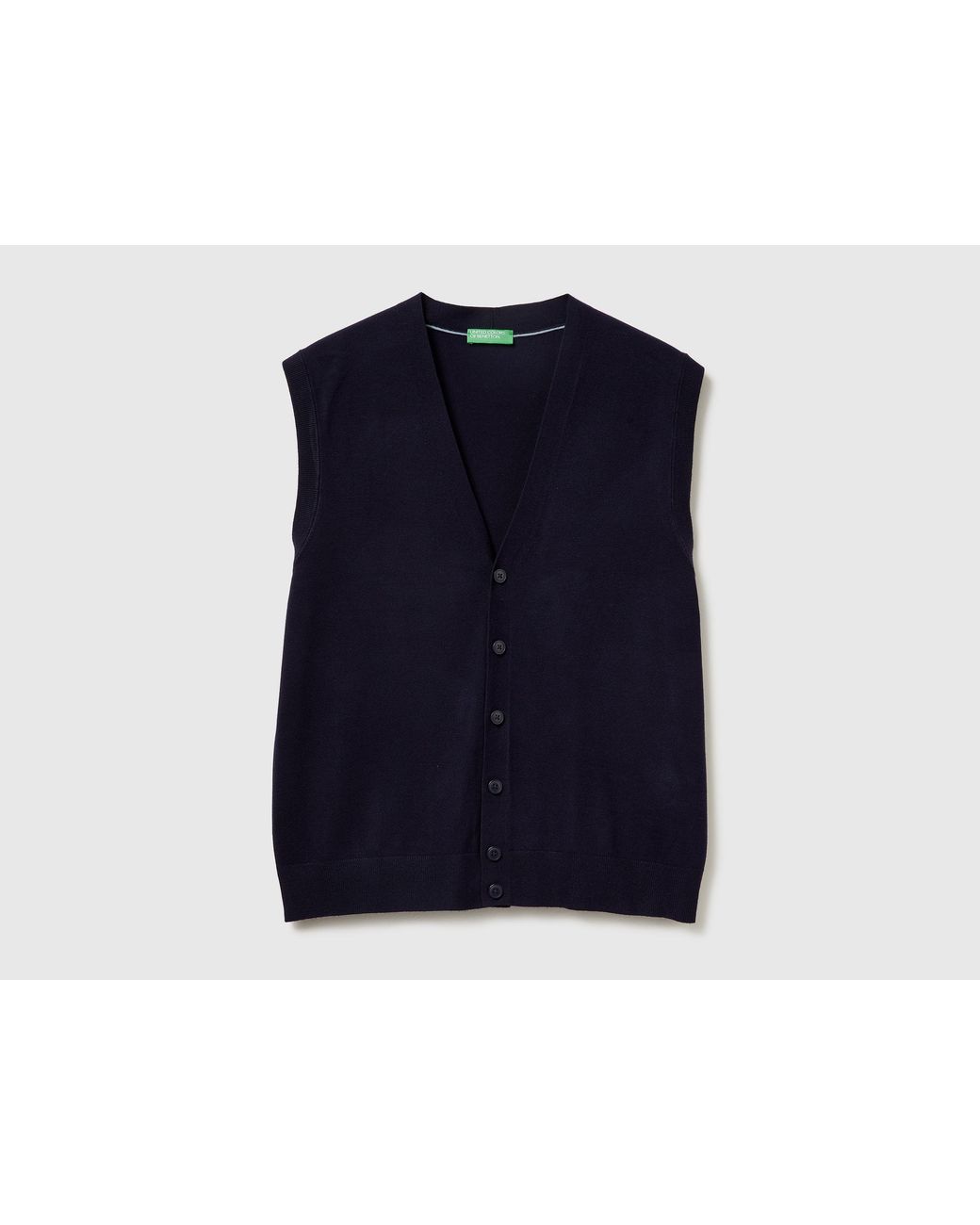 Benetton Blue Benetton, Knit Vest for men