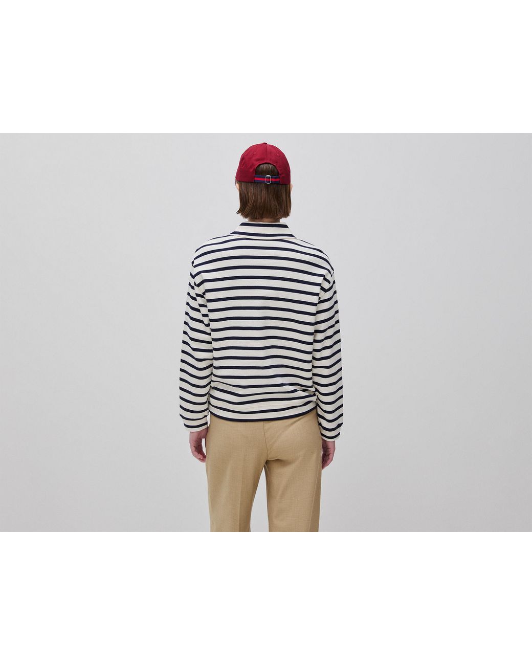 Benetton Black Benetton, Striped Sweatshirt Polo Shirt