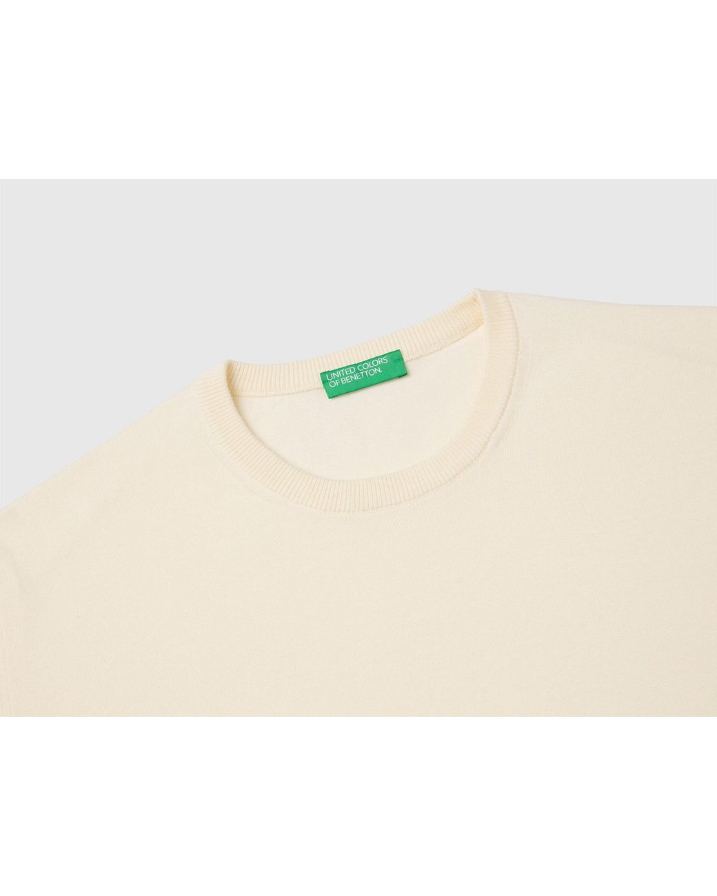Benetton Black Benetton, 100% Cotton Crew Neck Sweater for men