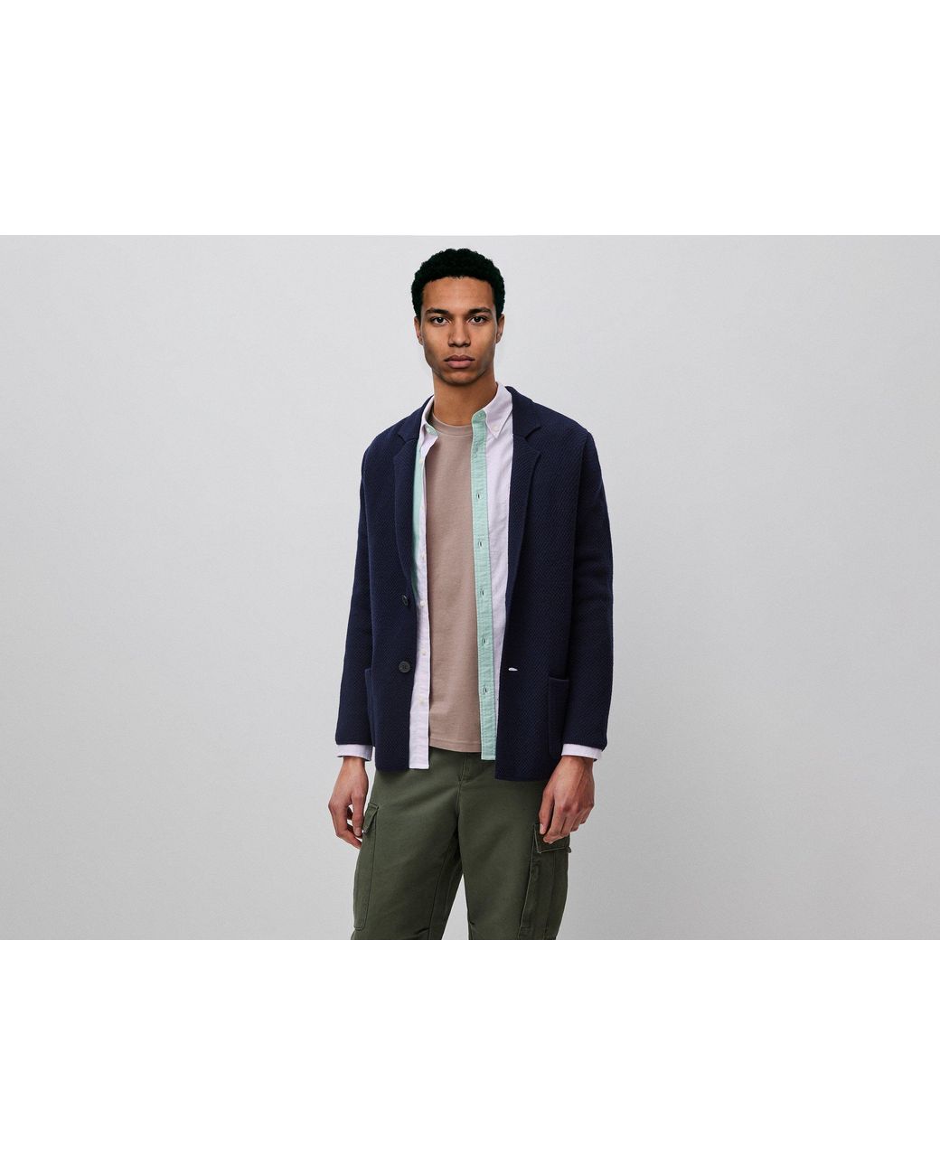Benetton Black Benetton, Knit Blazer for men