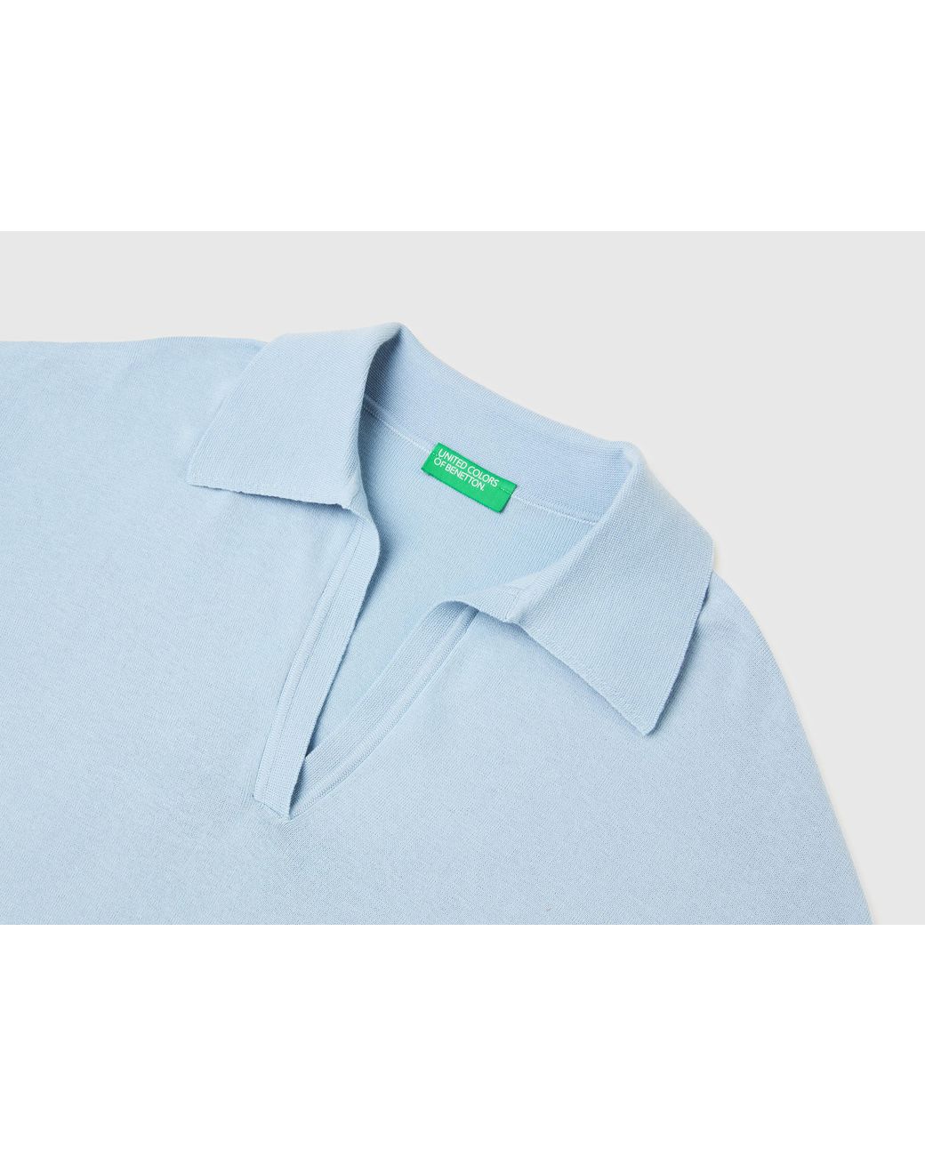 Benetton Blue Benetton, Premium Cotton Polo Neck Sweater