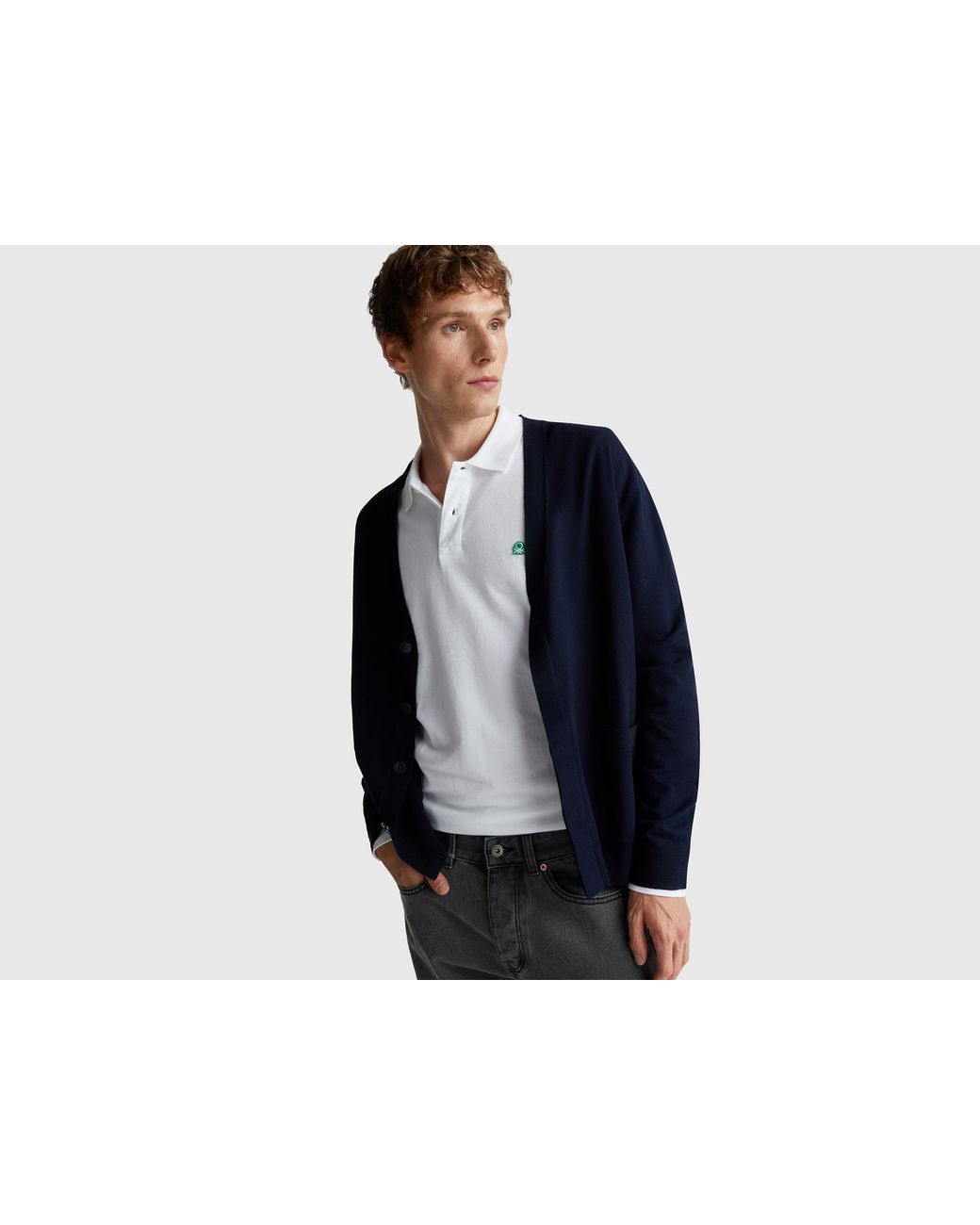 Benetton Black Benetton, Cardigan for men