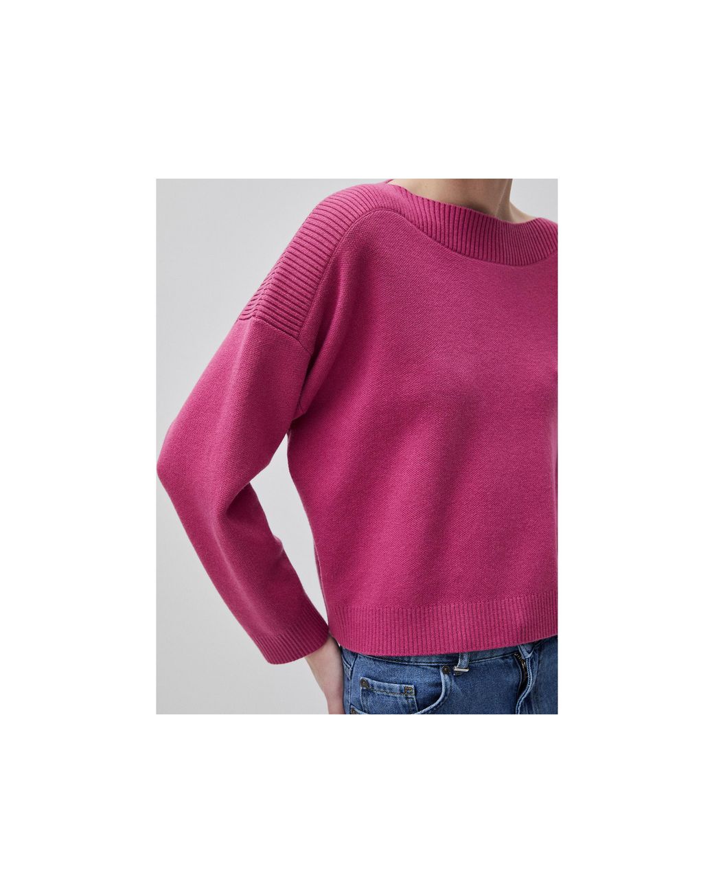 Benetton Black Benetton, Boxy Fit Jacquard Sweater