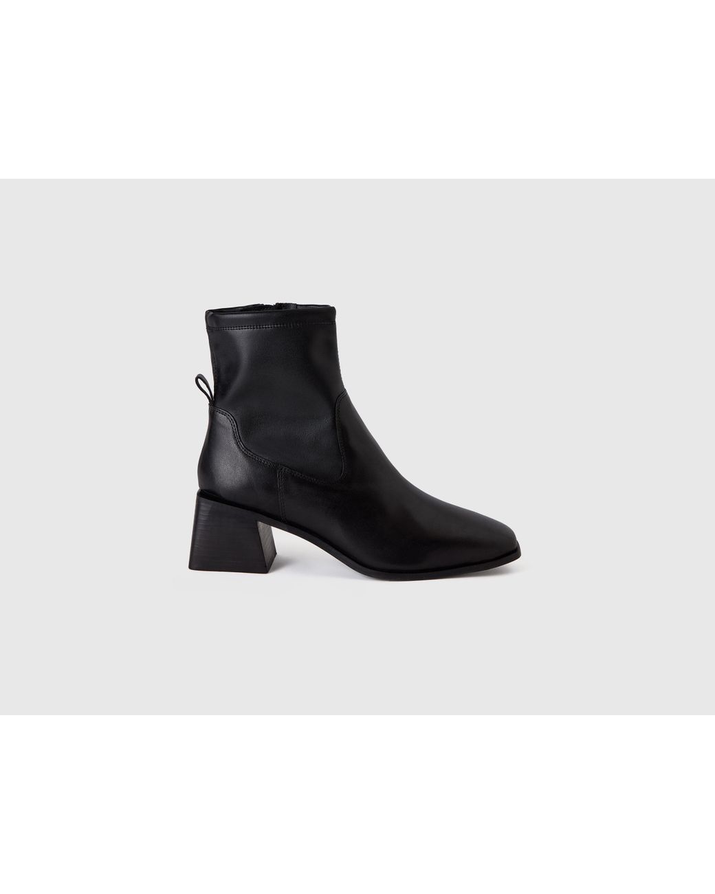 Ankle Boots With Wide Heel Benetton en coloris Noir | Lyst