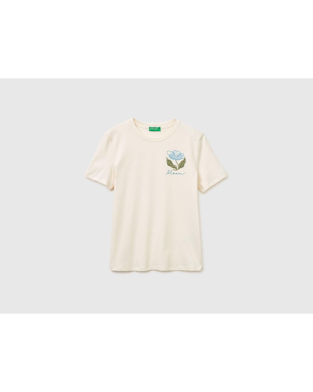 Benetton Black Benetton, T-Shirt With Flower Print