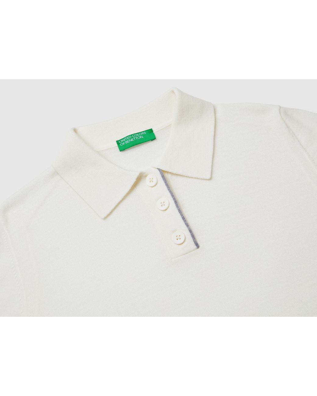 Benetton Black Benetton, 100% Merino Wool Polo Shirt