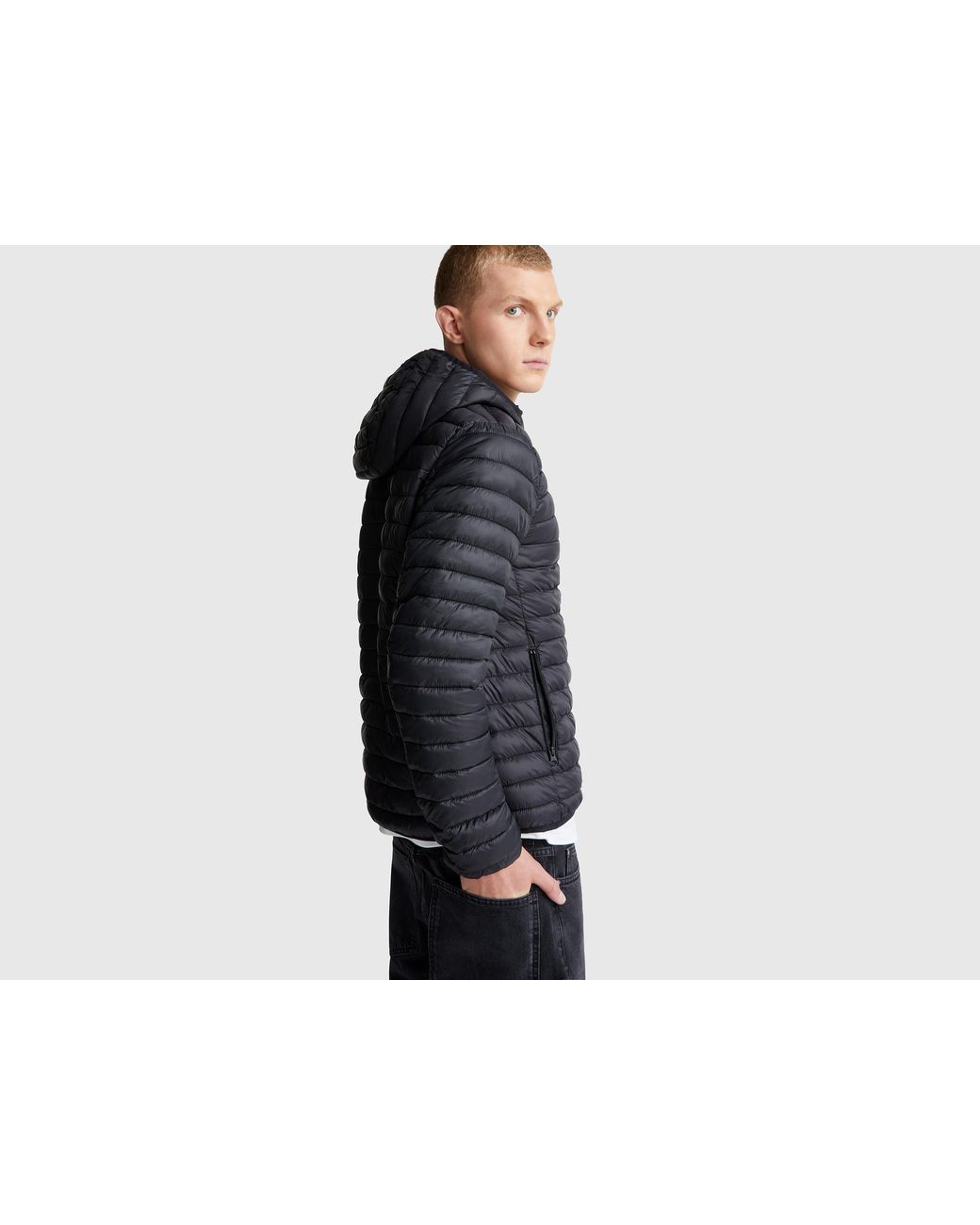 Benetton Black Benetton, Regular Fit Puffer Jacket for men