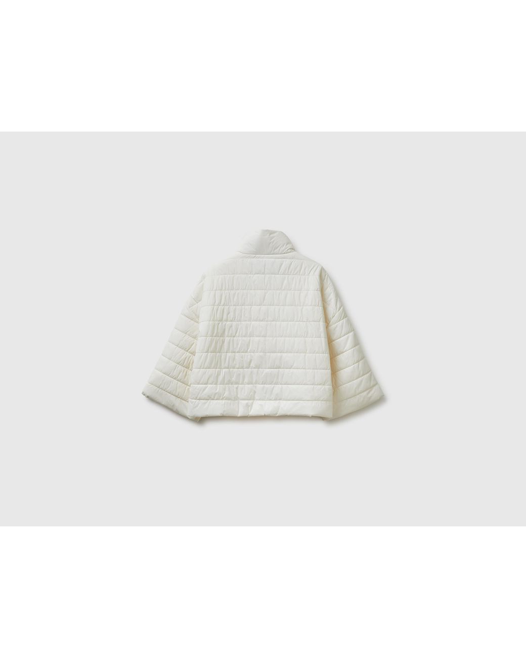 Benetton Black Benetton, Lightweight Padded Jacket With 3/4 Sleeves