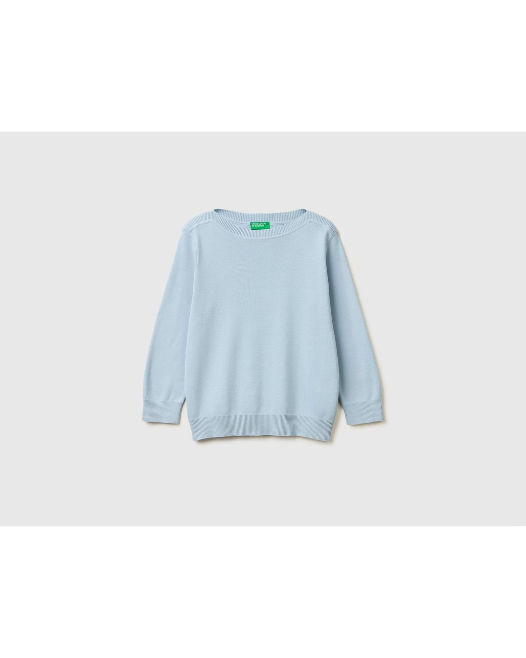 Benetton Blue Benetton, Sweater With Boat Neck