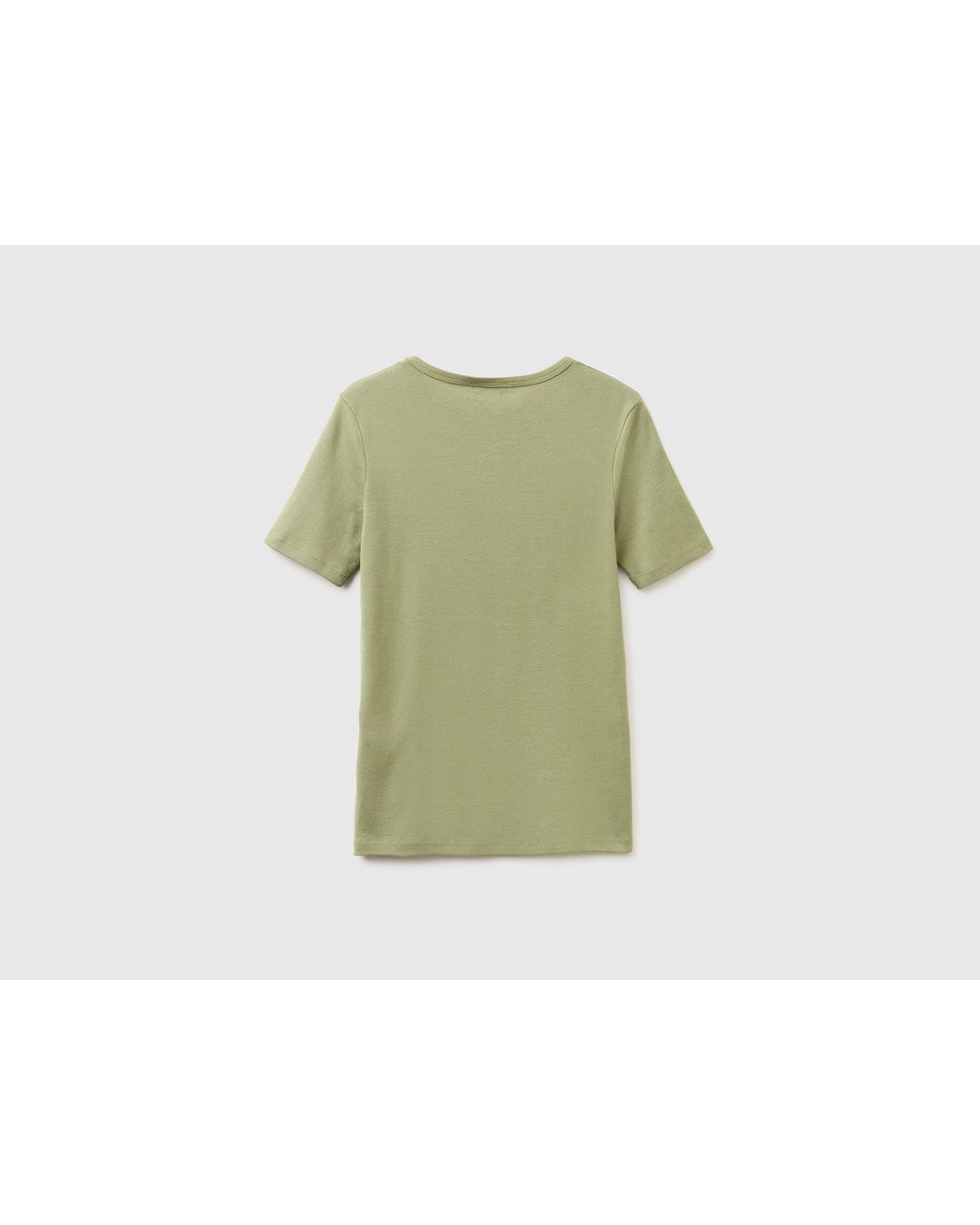 Benetton Green Benetton, Short Sleeve T-Shirt With Glitter Logo