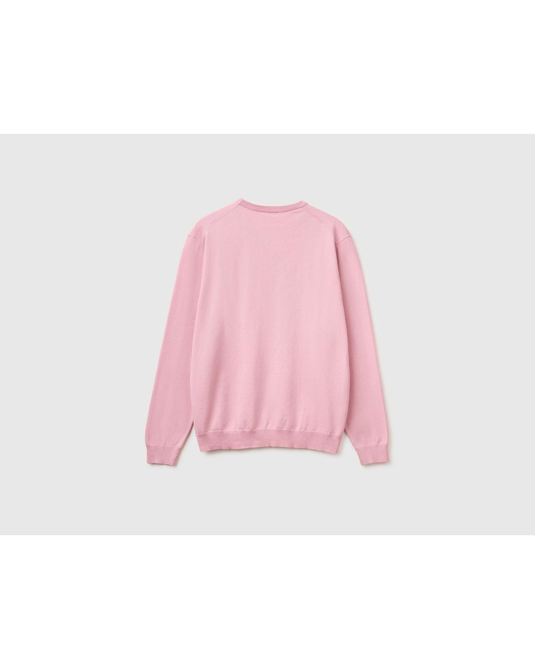 Benetton Pink Benetton, 100% Cotton Crew Neck Top for men