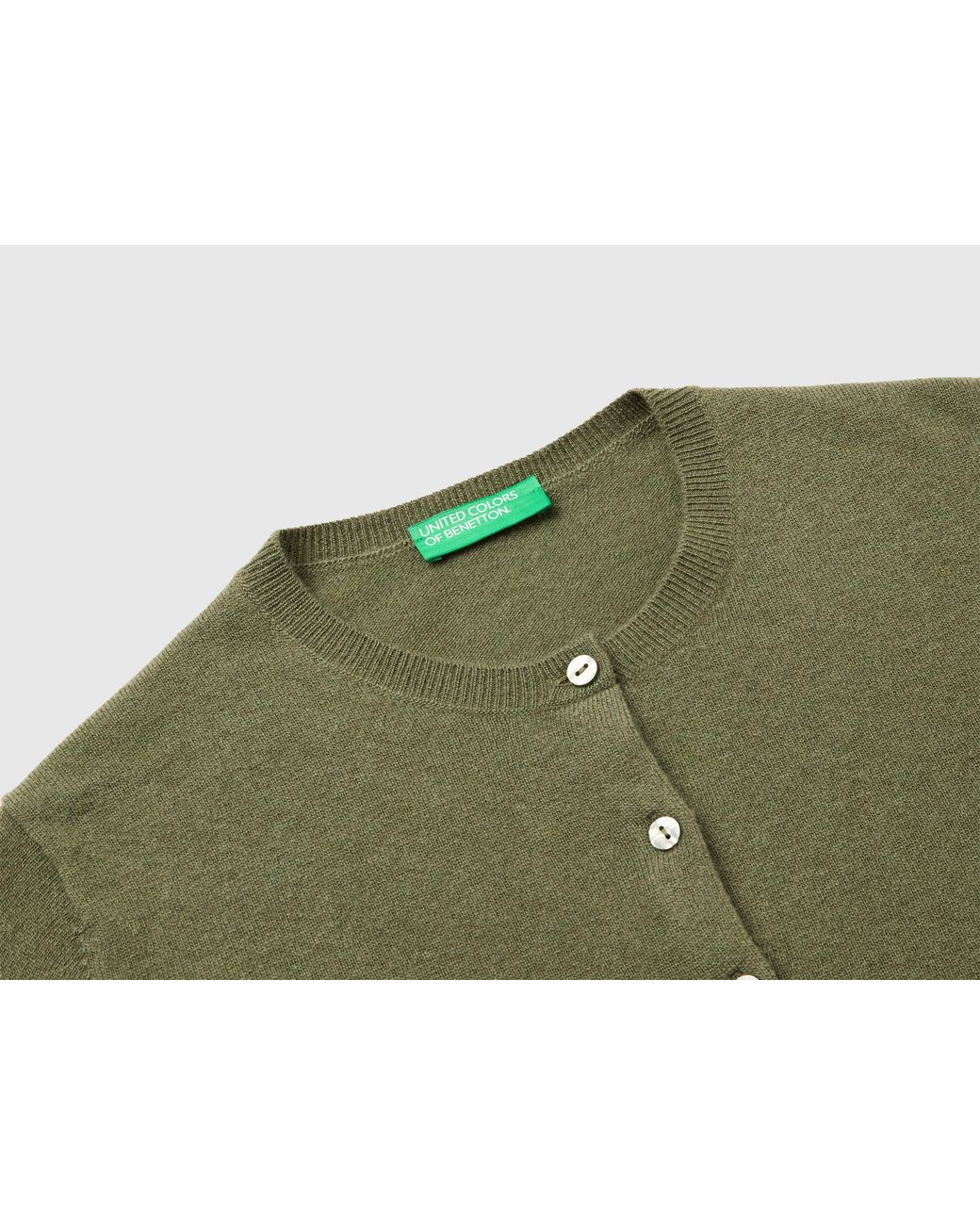 Benetton Green Benetton, Crew Neck Cardigan