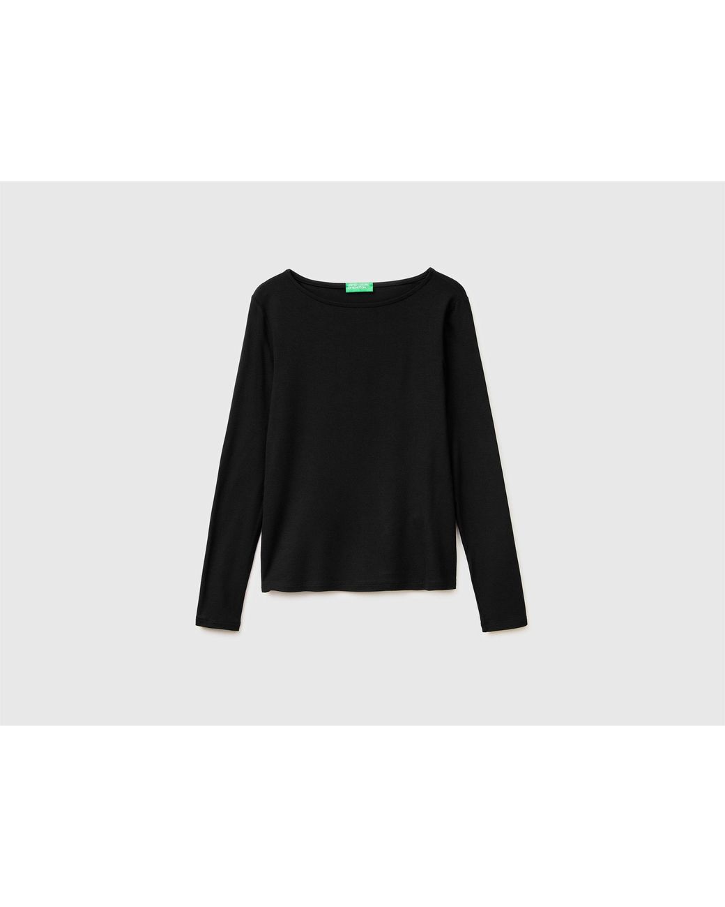 Benetton Black Benetton, Boat-Neck T-Shirt