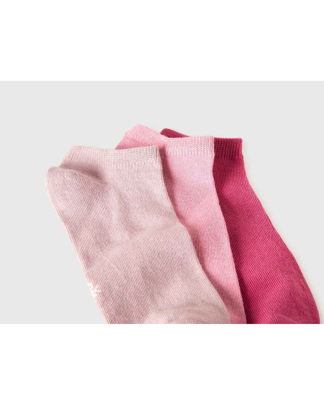 Benetton Black Benetton, Three Pairs Of Plain Short Socks