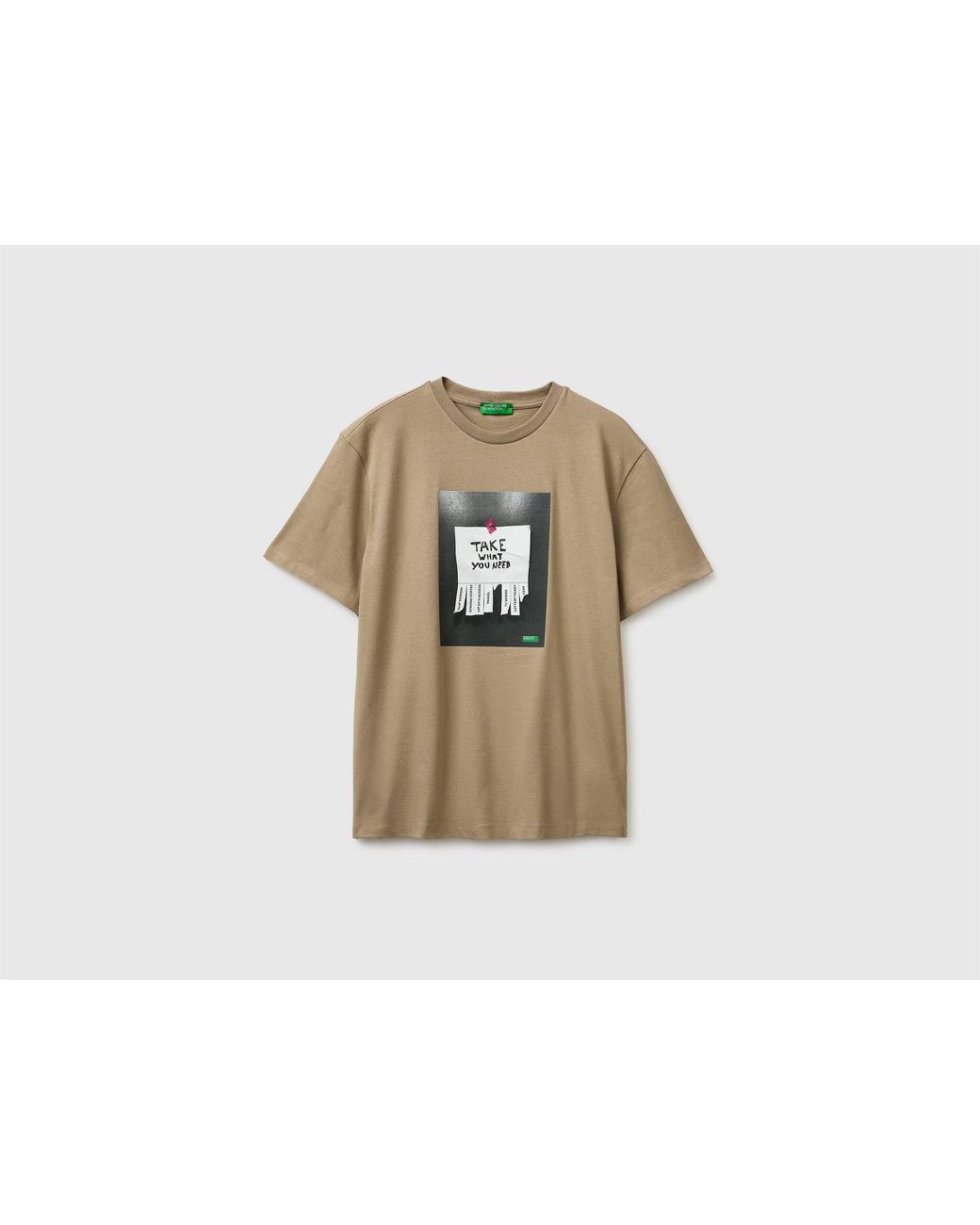 Benetton Black Benetton, Printed T-Shirt for men