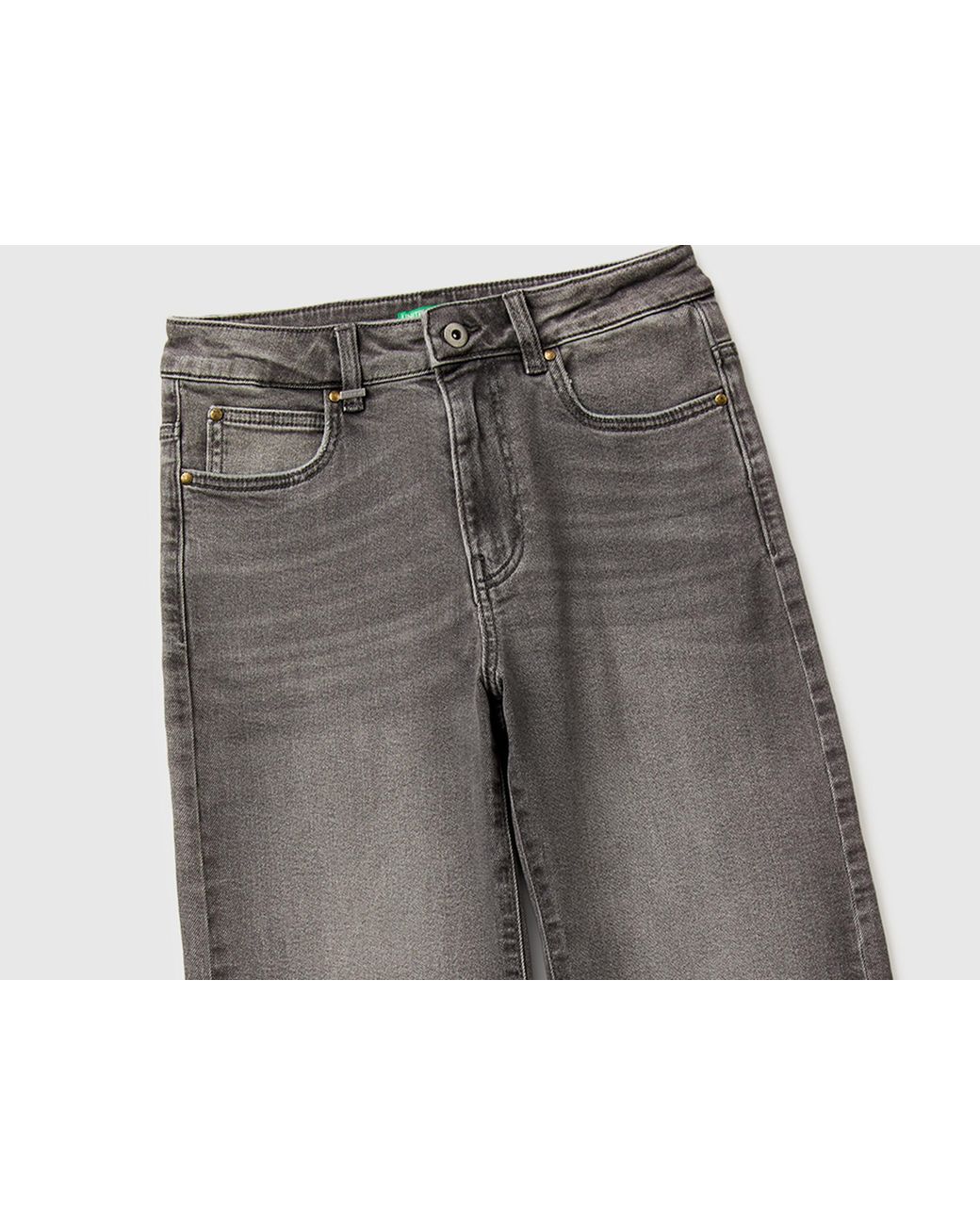 Benetton Black Benetton, Recycled Cotton Flare Jeans