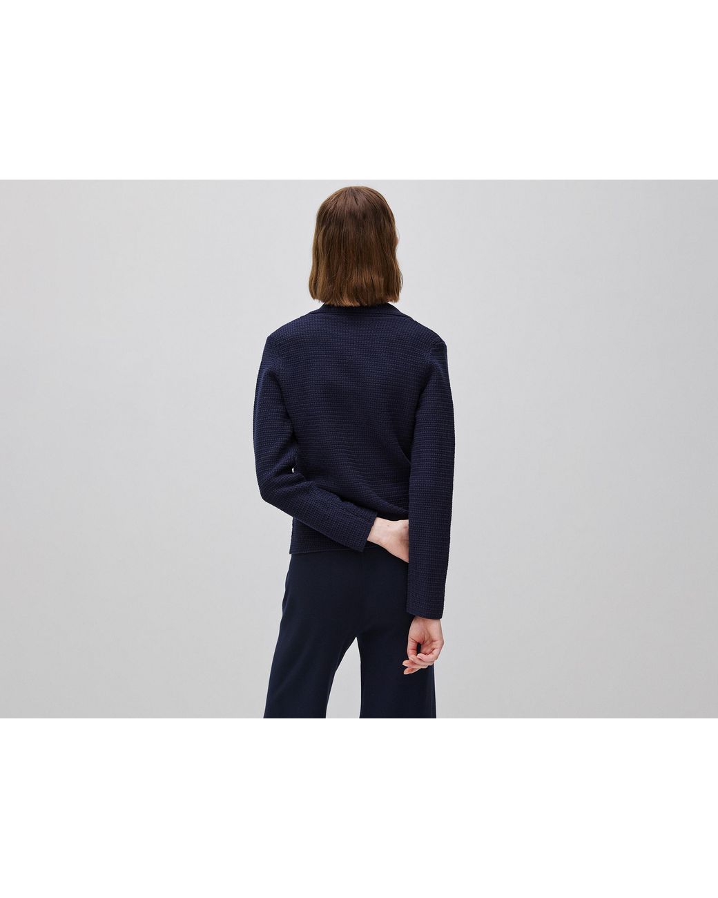 Benetton Black Benetton, 100% Cotton Knit Blazer