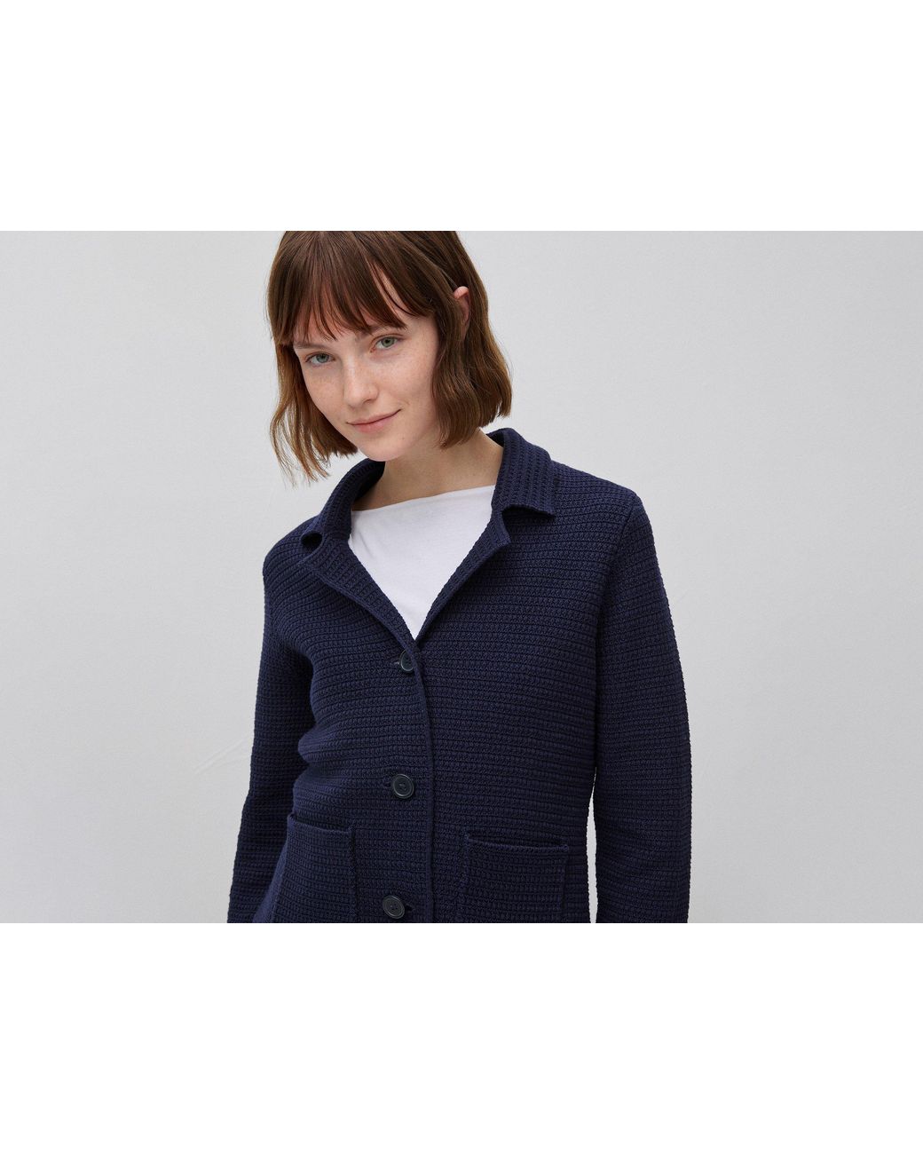 Benetton Black Benetton, 100% Cotton Knit Blazer