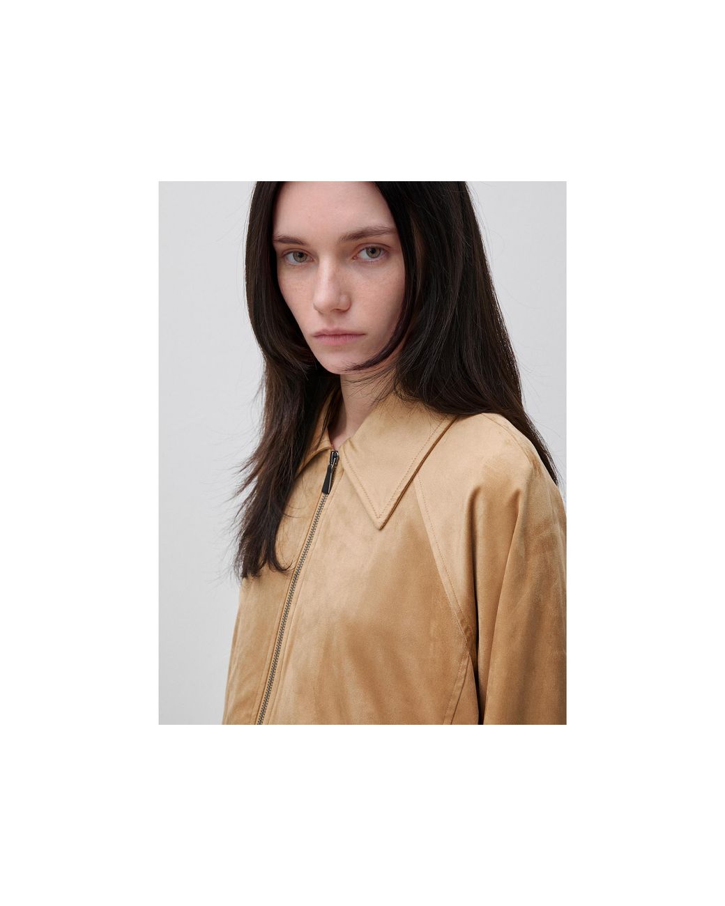 Benetton Black Benetton, Suede-Effect Jacket