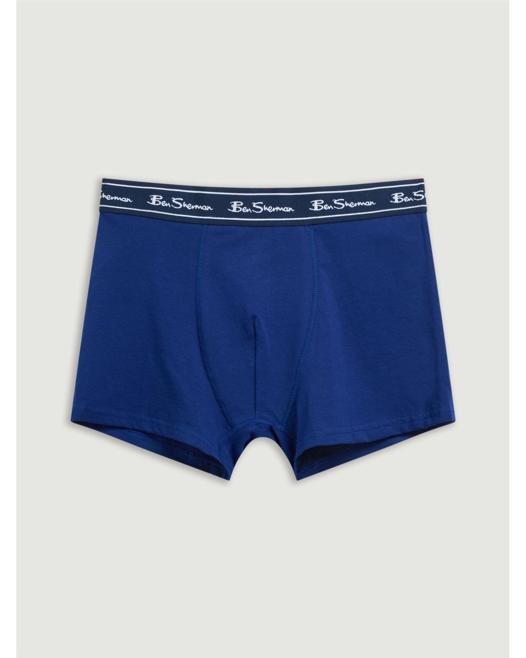 Ben Sherman 5 Pack Stripe Logo Trunks Assorted In Blue for men