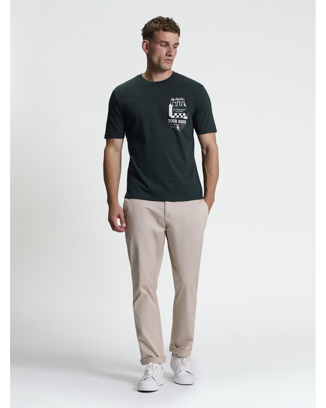 Ben Sherman Multicolor Short Sleeve Tour Rider Tshirt In Lotus Green for men