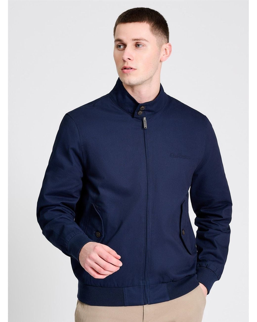 Ben Sherman Blue Rim Hem Signature Harrington In for men