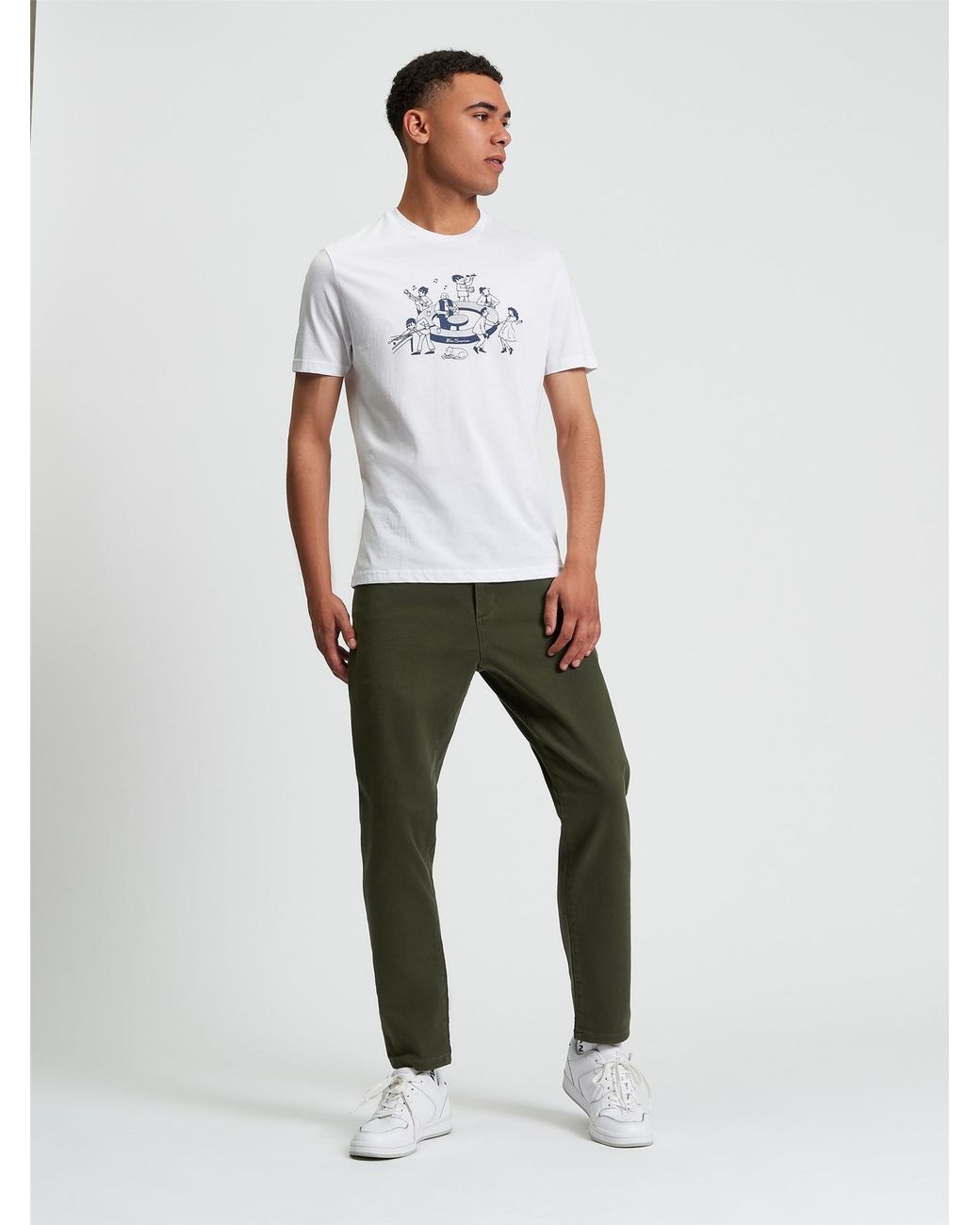 Ben Sherman The Modern Scene Tee In White for men