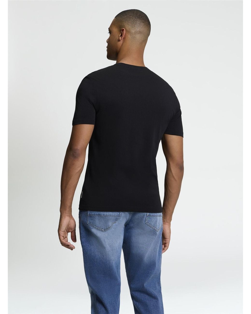 Ben Sherman Blue Short Sleeve Unplugged Target Tshirt In Black for men