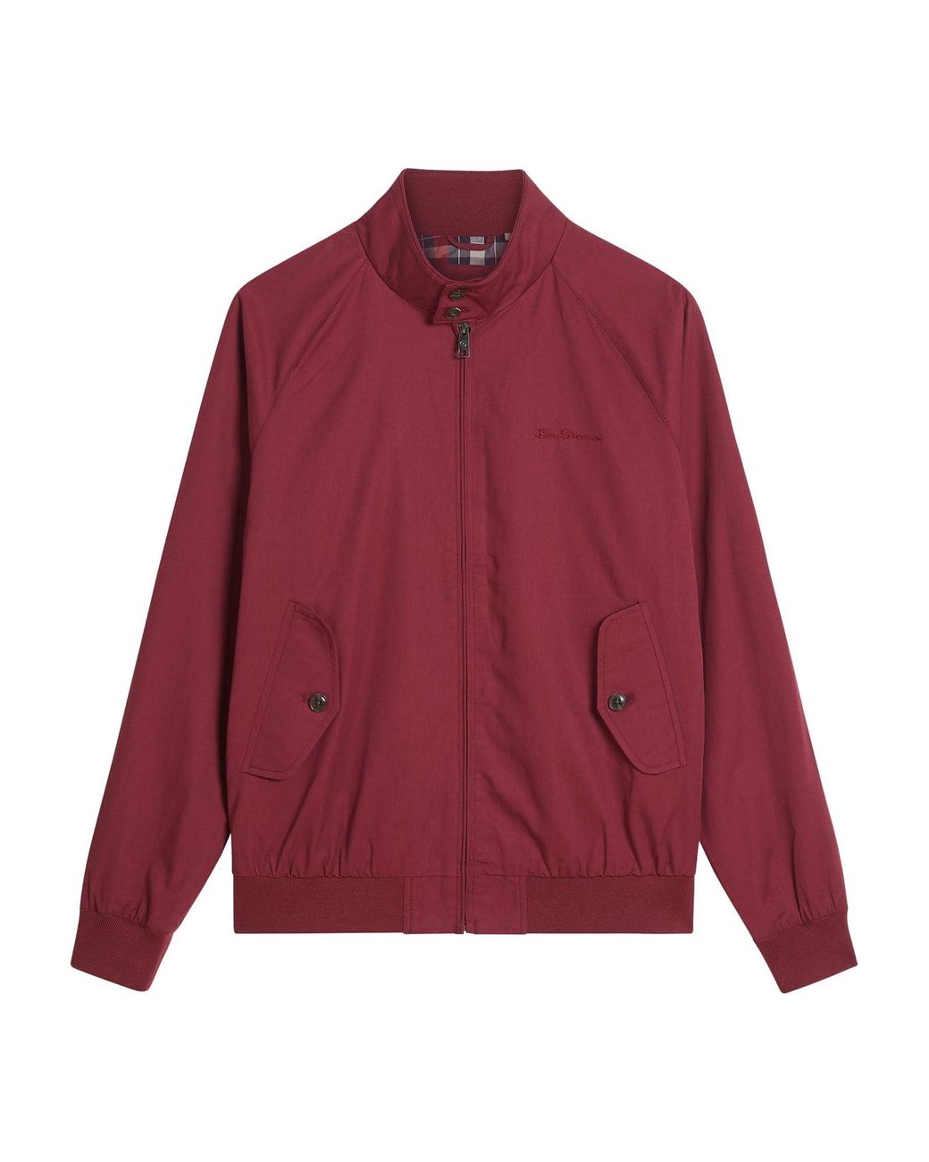 Ben Sherman Red Signature Harrington Jacket In Cherry for men