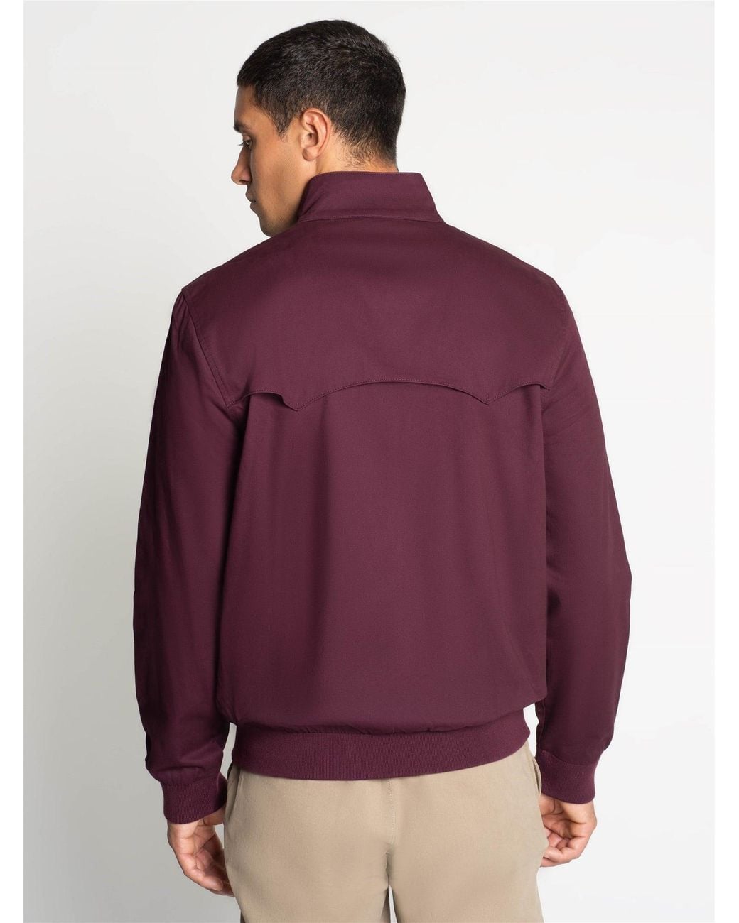 Ben Sherman Red Rim Hem Signature Harrington In Dark Wine for men