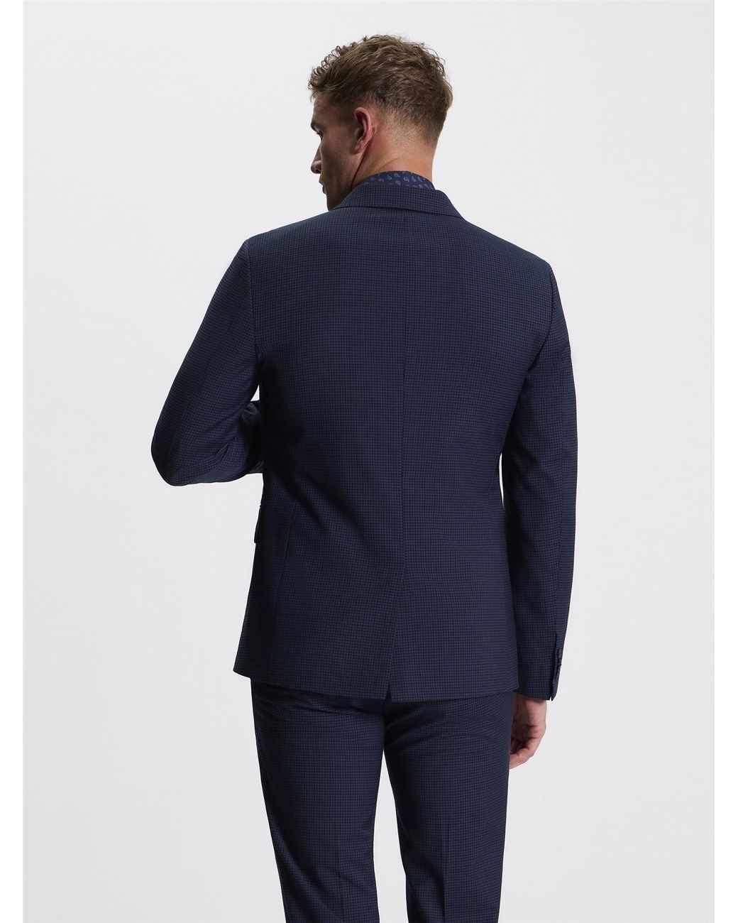 Ben Sherman Blue Tonal Jacket In Navy for men