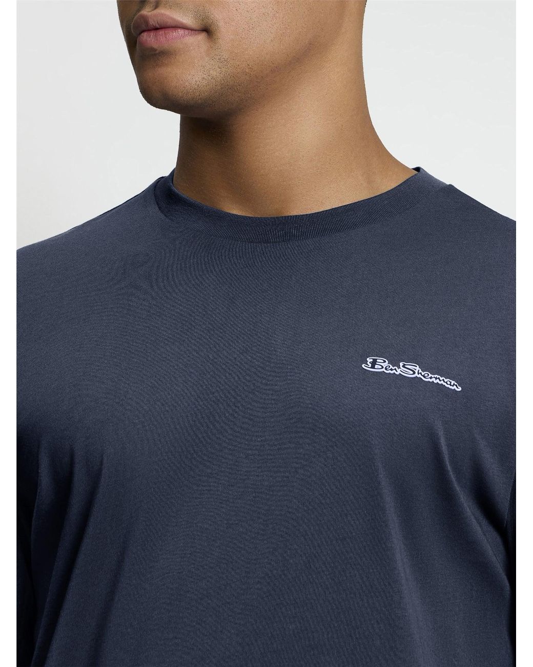 Ben Sherman Blue Long Sleeve Signature Tshirt In for men