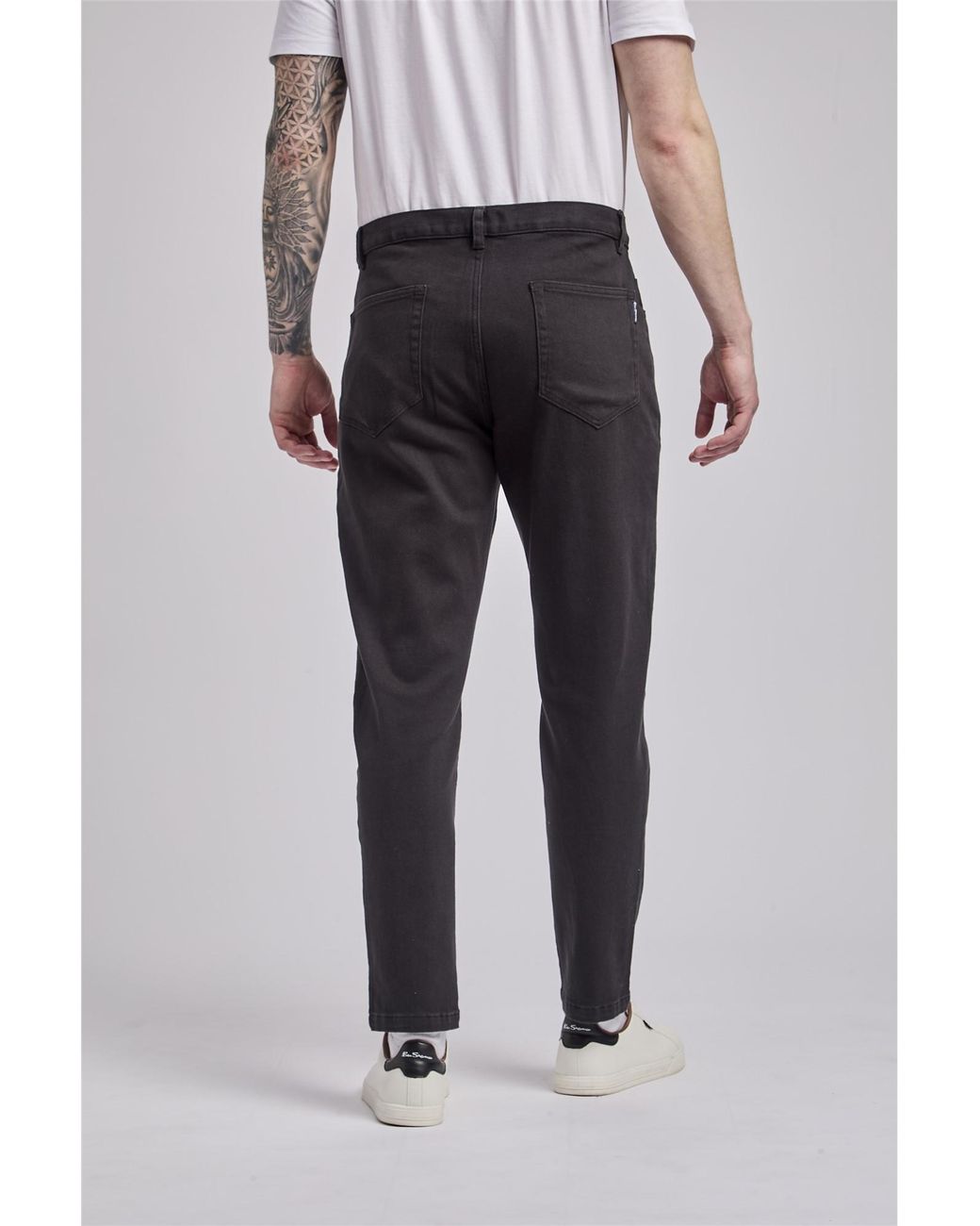 Ben Sherman Gray 5 Pocket Twill Trousers In for men