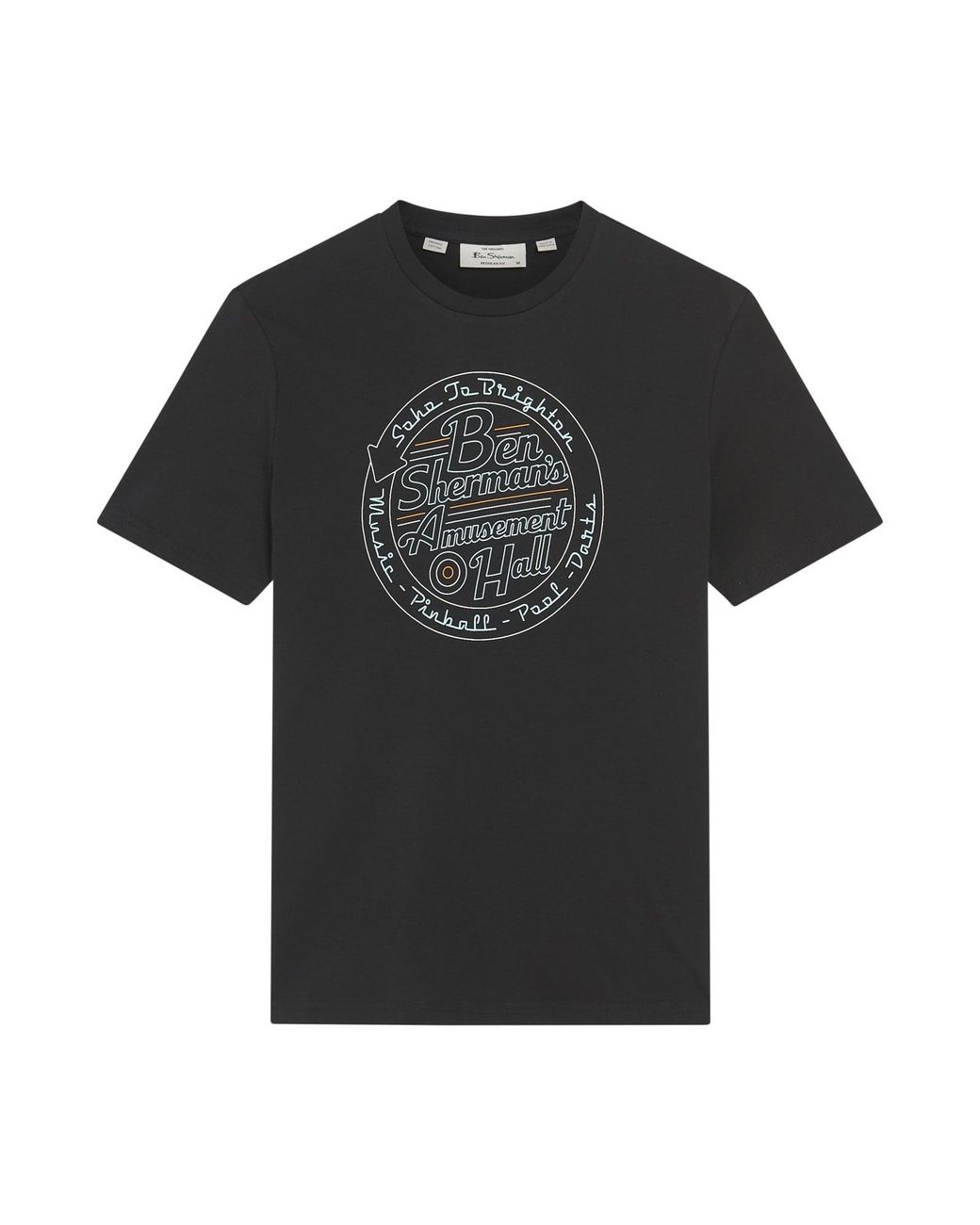 Ben Sherman Multicolor Amusement Hall Tee In Black for men