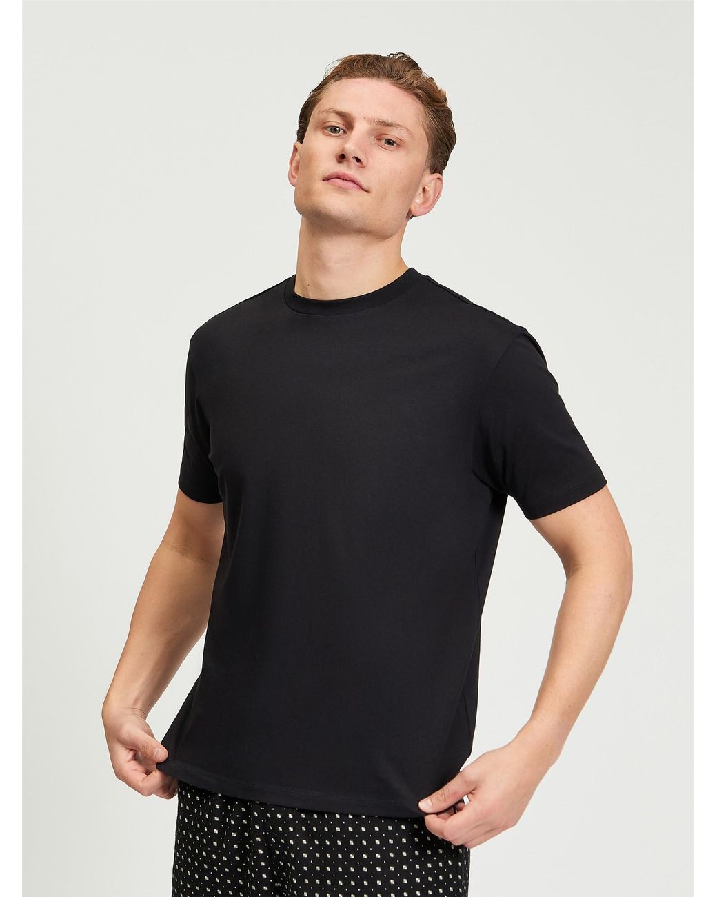 Ben Sherman Short Sleeve Jersey Tee In Black for men