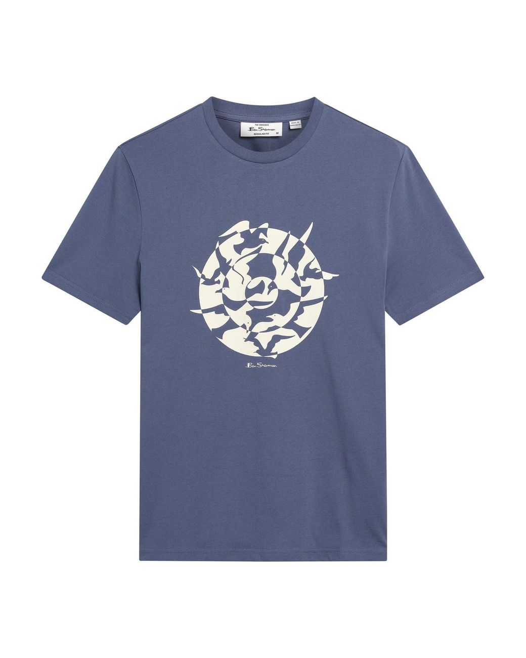 Ben Sherman Blue Short Sleeve Seagull Target Tshirt In Indigo for men