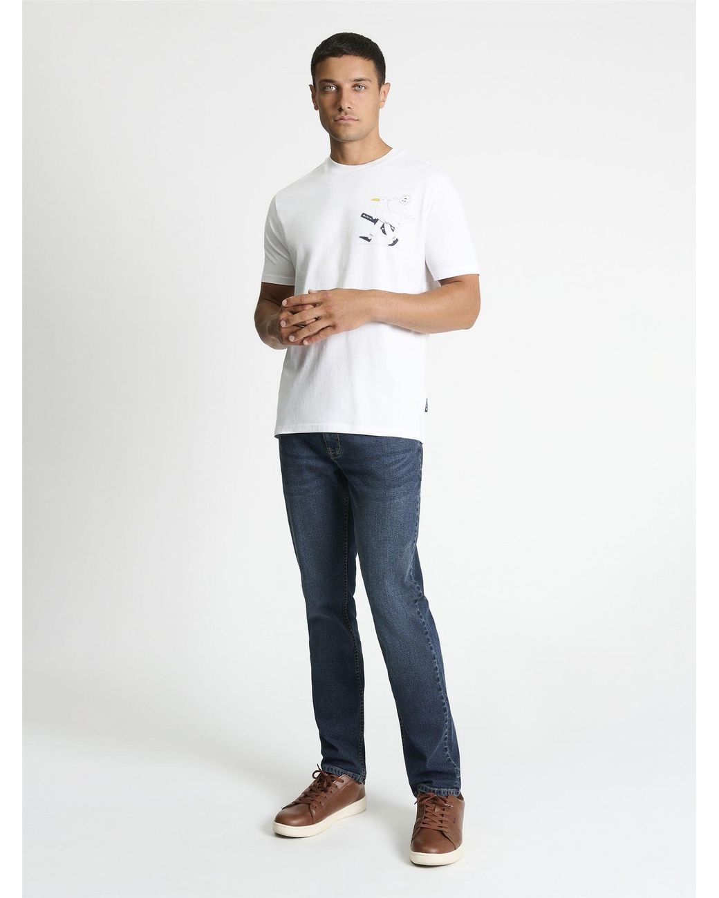 Ben Sherman The Busker Tee In White for men
