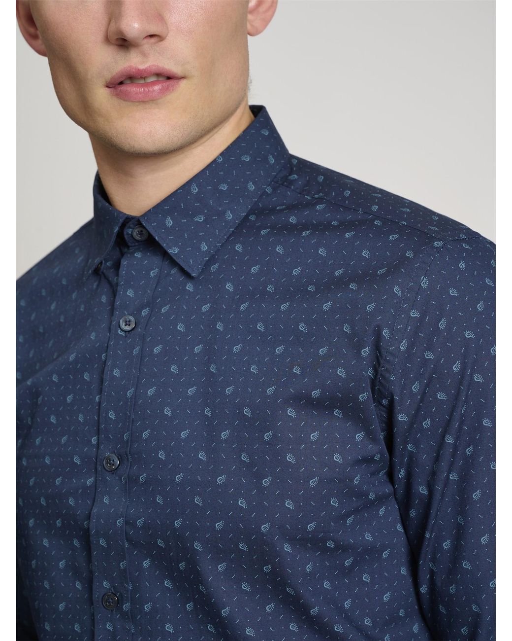 Ben Sherman Blue Long Sleeve Smart Print Shirt In for men