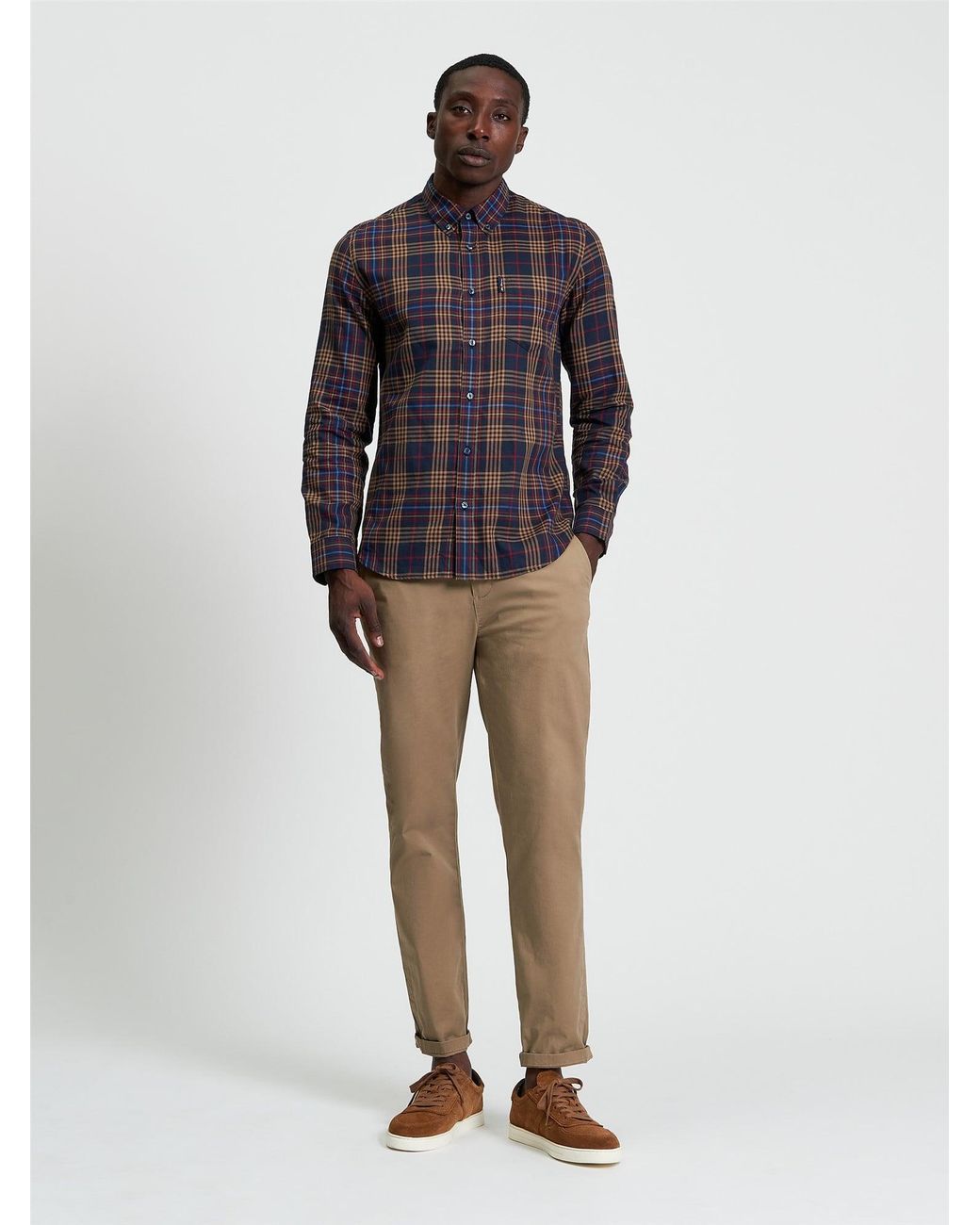 Ben Sherman Multicolor Multi Check Shirt In Dark Navy for men