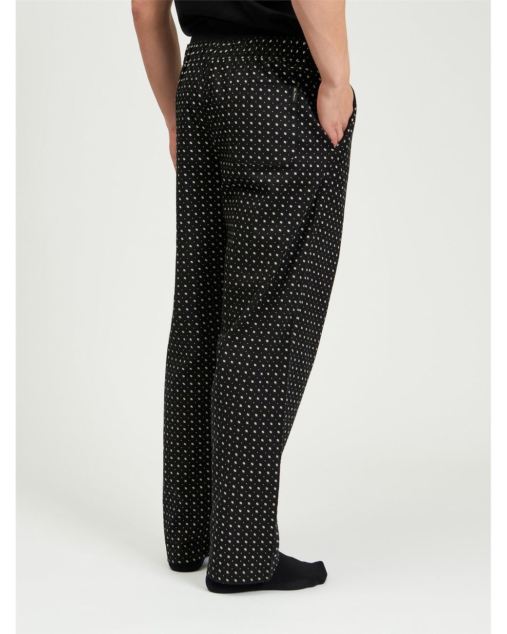 Ben Sherman Brushed Mono Print Trouser In Black for men