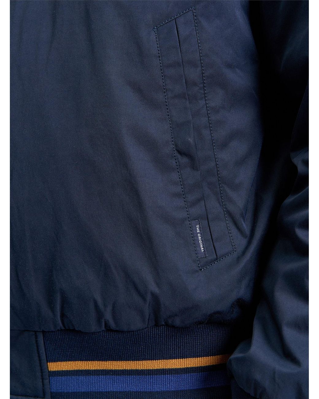 Ben Sherman Blue Sports Harrington In Dark Navy for men