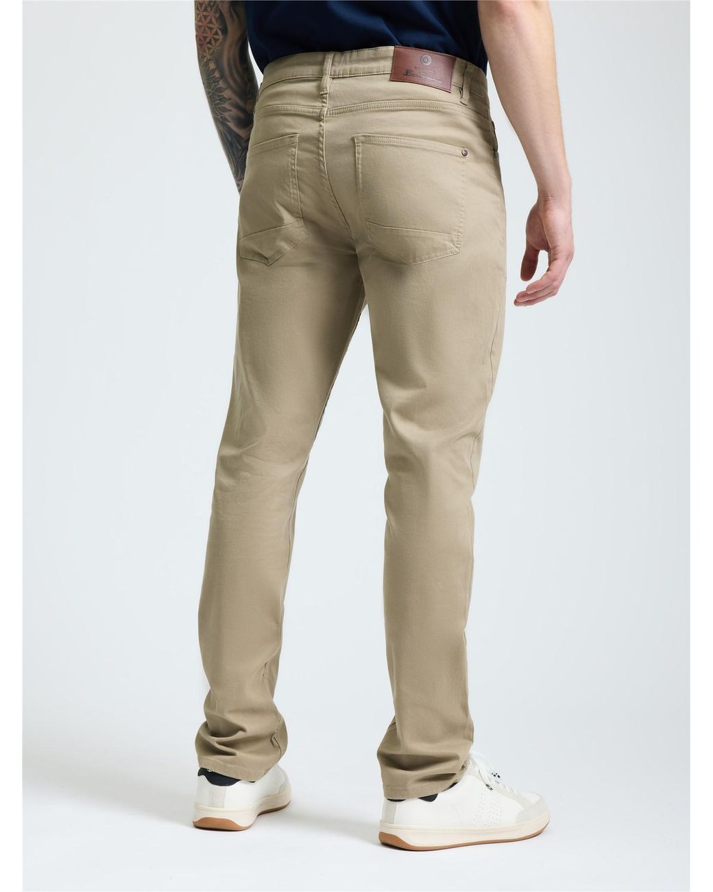 Ben Sherman Natural 5 Pocket Bedford Trousers In Stone for men