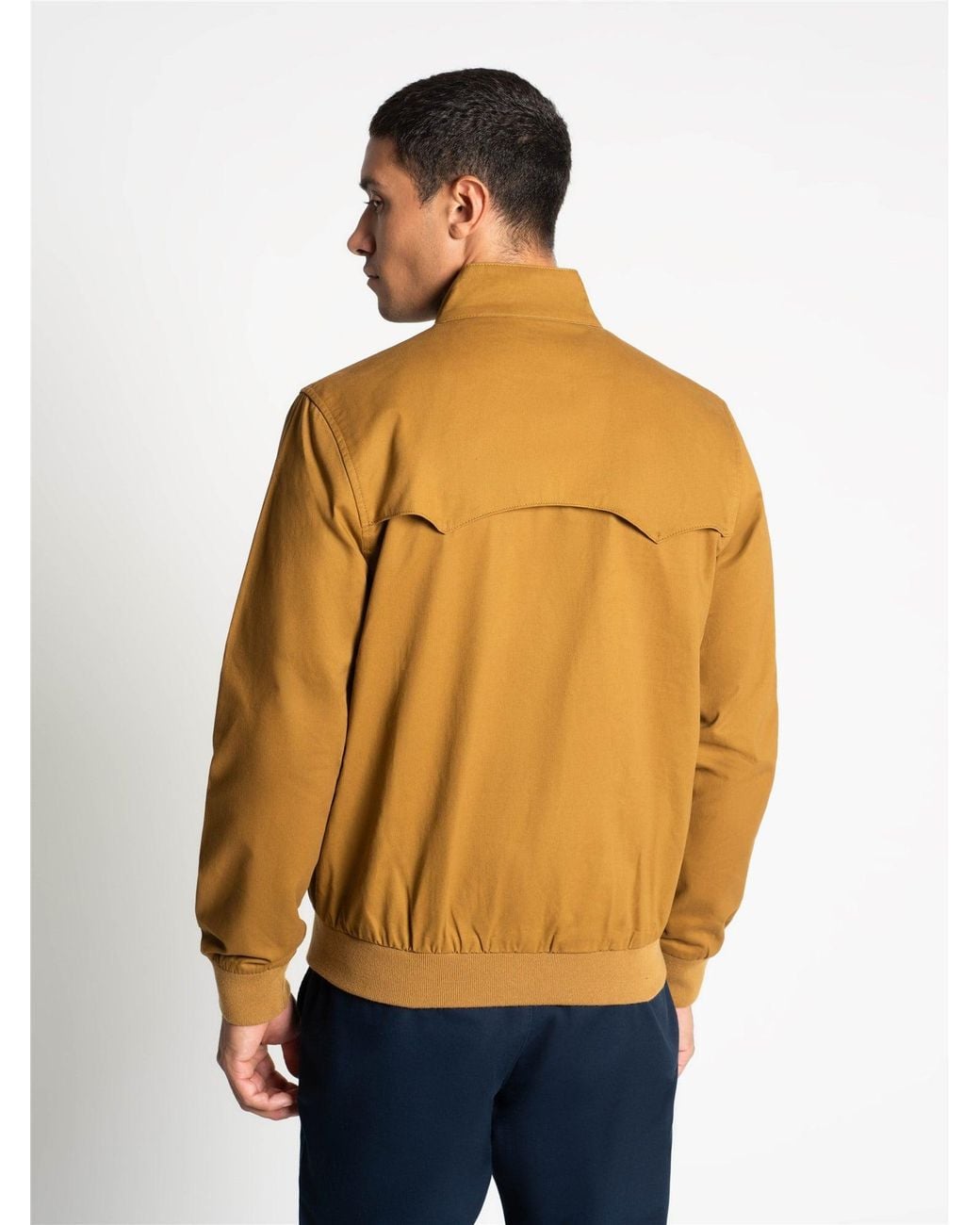 Ben Sherman Blue Rim Hem Signature Harrington In Bronze for men