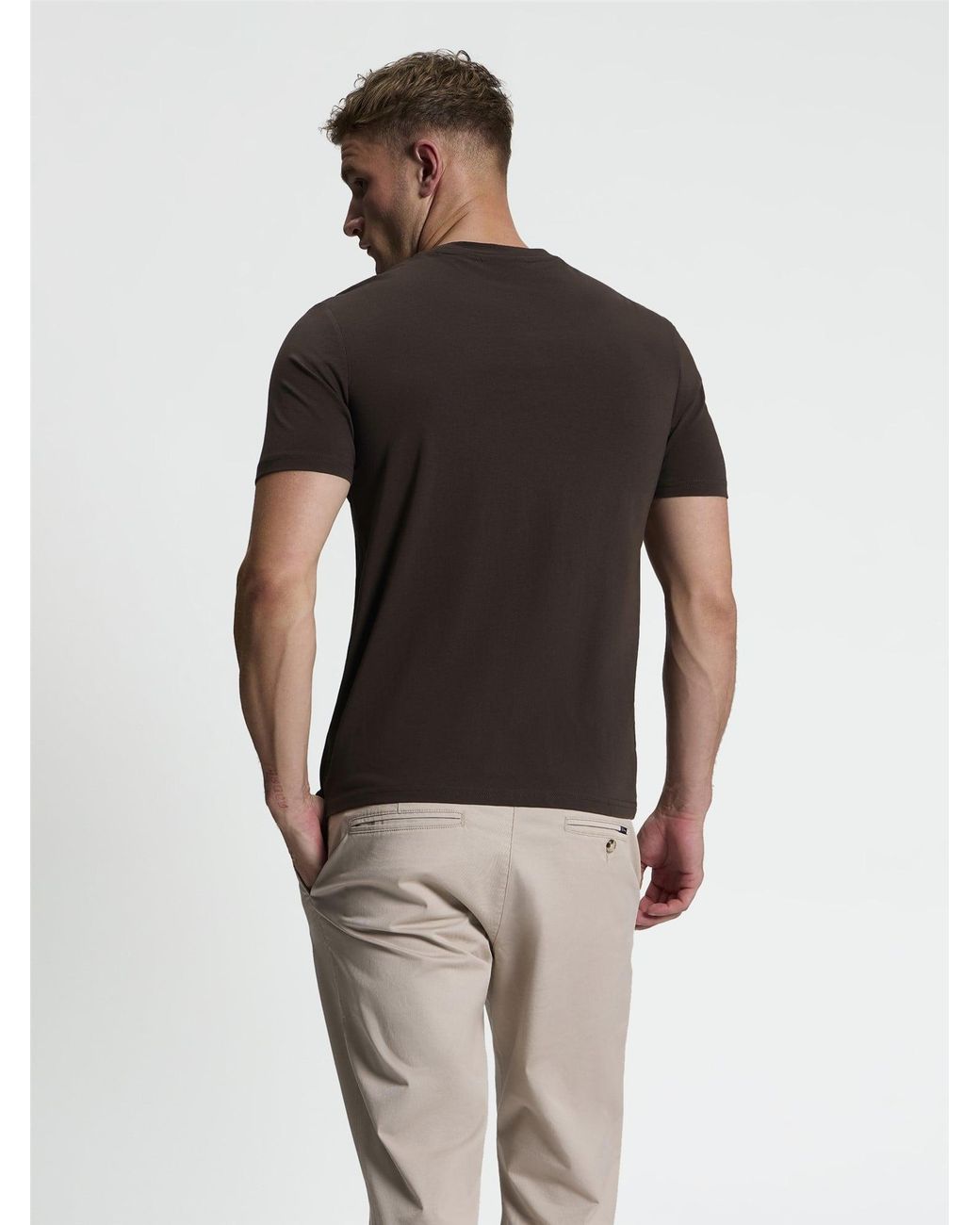 Ben Sherman White Short Sleeve Signature Target Tshirt In Bark for men