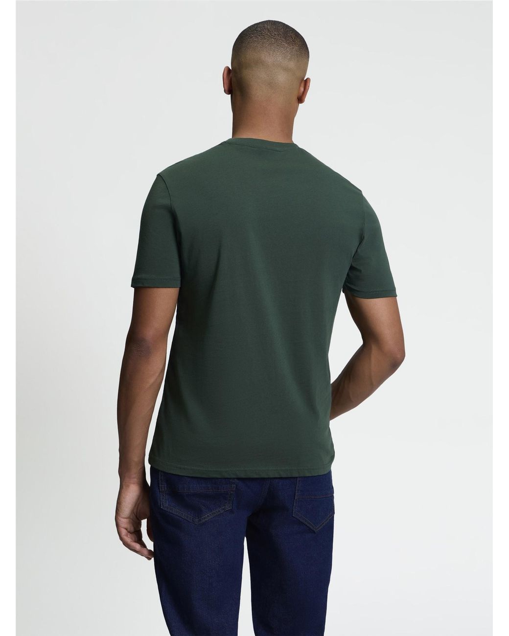 Ben Sherman Blue Short Sleeve Core Stripe Tshirt In Bottle Green for men