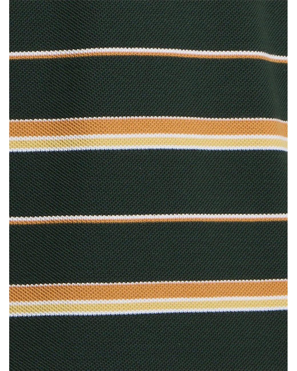 Ben Sherman Short Sleeve Heritage Pique Stripe Tshirt In Bottle Green for men