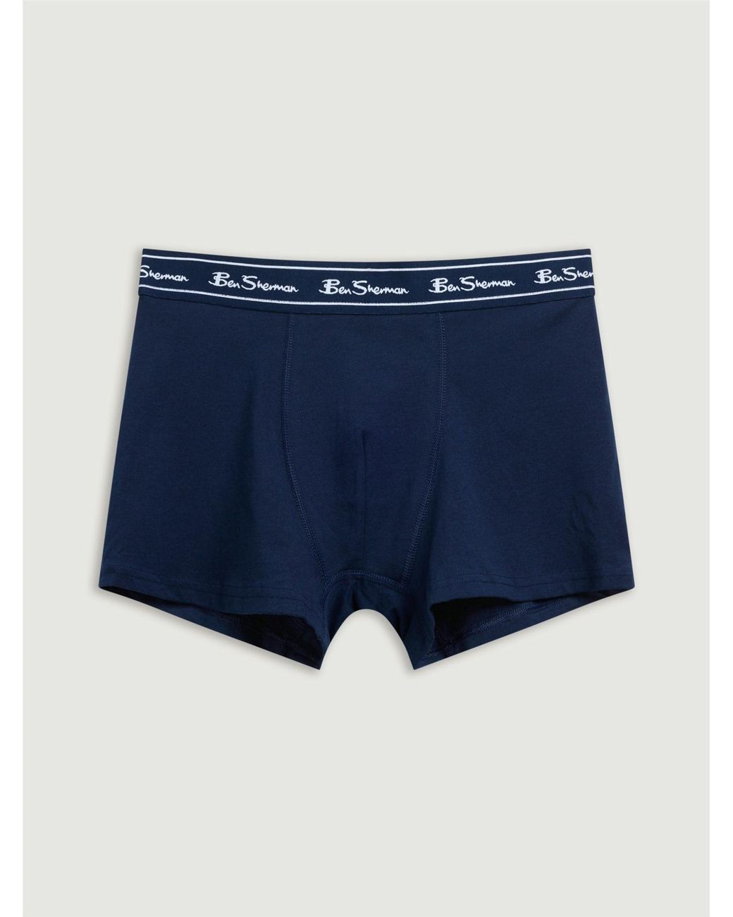 Ben Sherman 5 Pack Stripe Logo Trunks Assorted In Blue for men