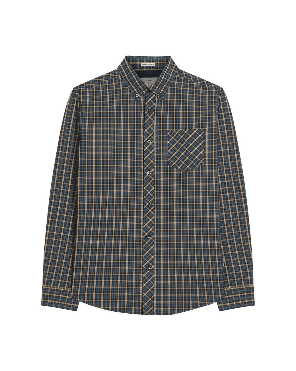 Ben Sherman Blue Long Sleeve House Check Shirt In for men