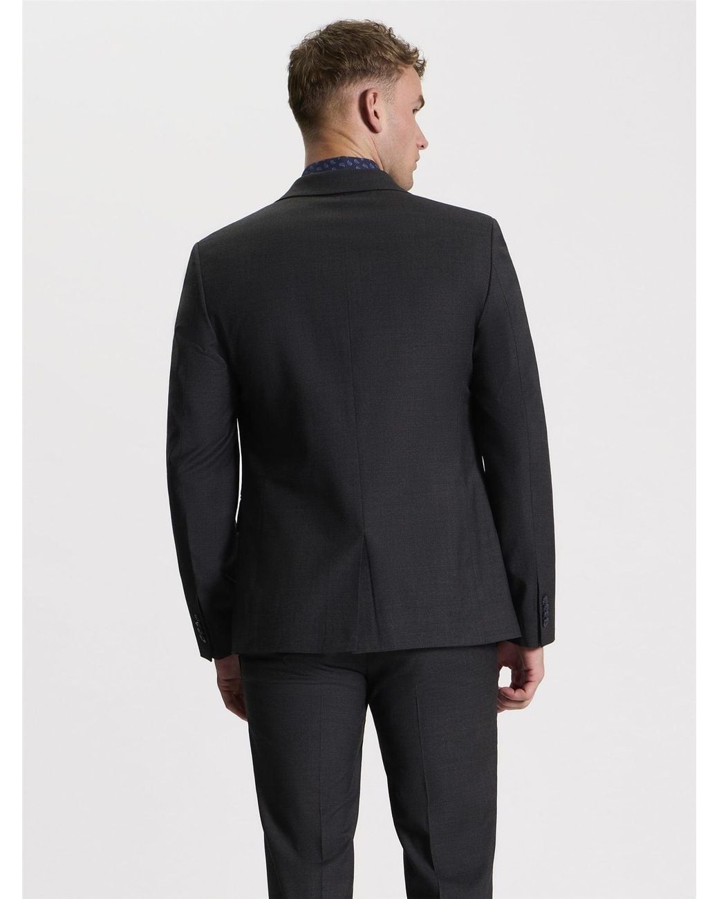 Ben Sherman Blue Signature Twill Jacket In Charcoal for men